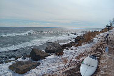 Surfer Watching on Lake Superior